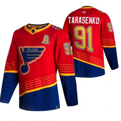 St. Louis St. Louis Blues #91 Vladimir Tarasenko Red Men's Adidas 202021 Reverse Retro Alternate NHL Jersey